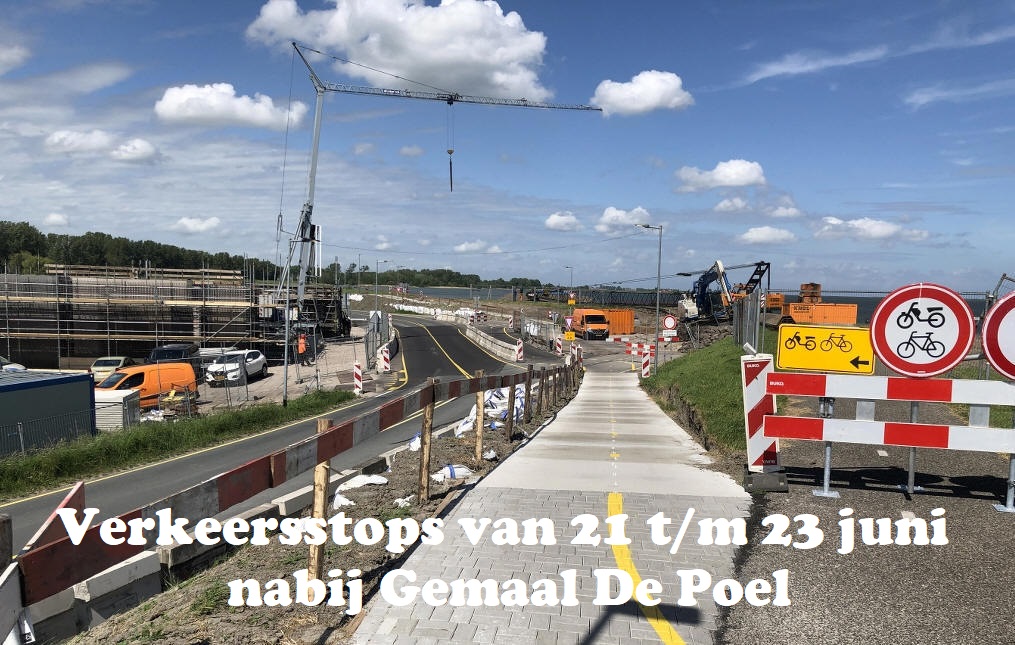 Verkeersstops van 21 t/m 23 juni nabij Gemaal De Poel