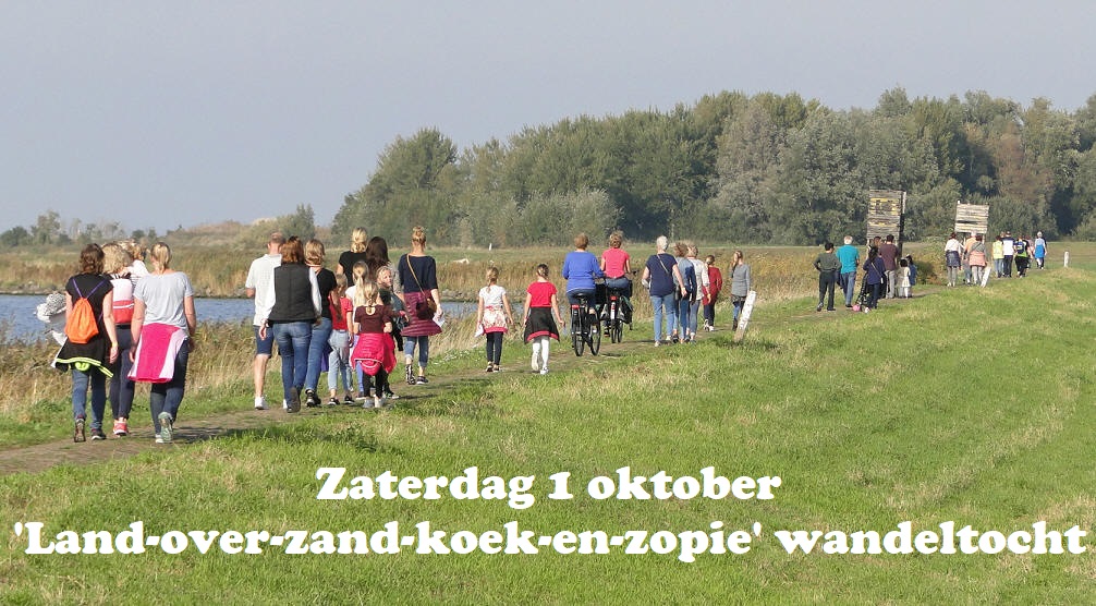 Zaterdag 1 oktober: 'Land-over-zand-koek-en-zopie' wandeltocht