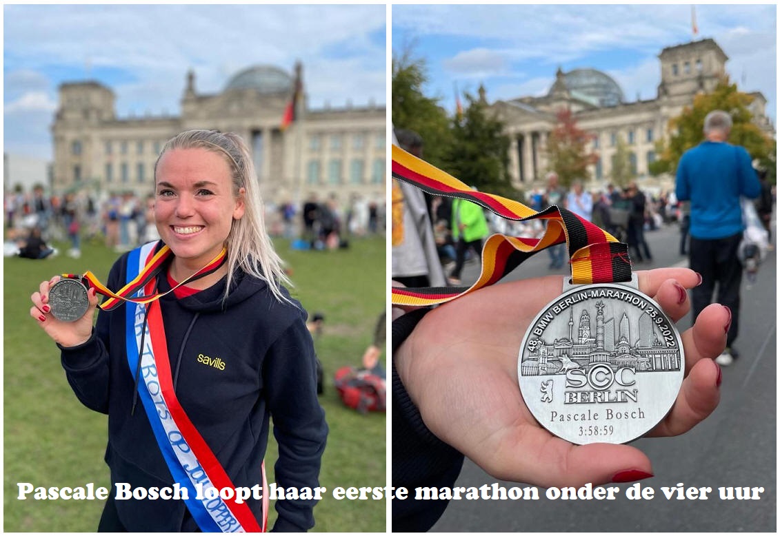 Pascale Bosch loopt haar eerste marathon onder de vier uur