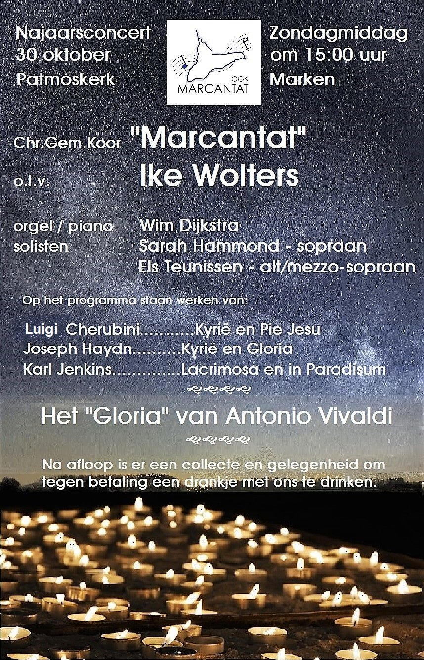 Zondag 30 oktober Najaarsconcert 'Marcantat'