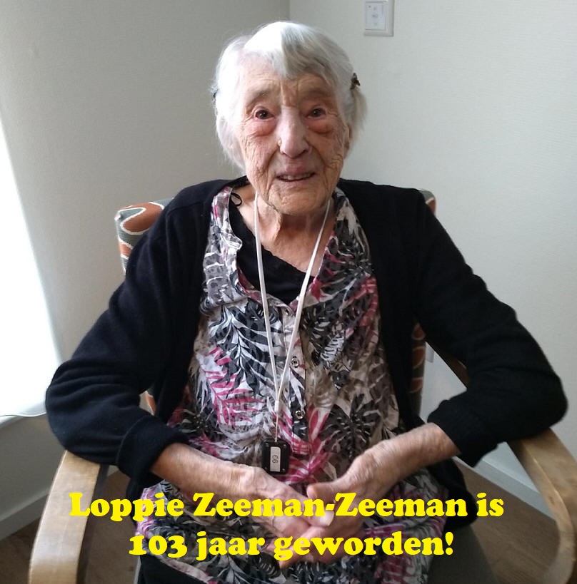 Loppie Zeeman-Zeeman is 103 jaar geworden!