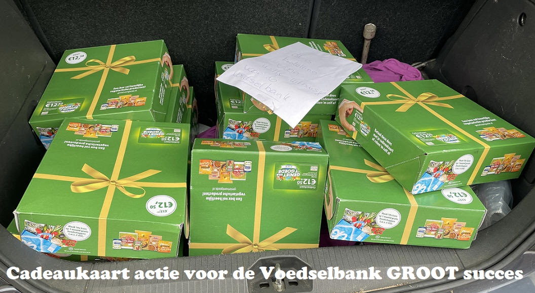 Cadeaukaart actie voor de Voedselbank GROOT succes