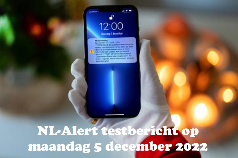 NL-Alert testbericht op maandag 5 december 2022