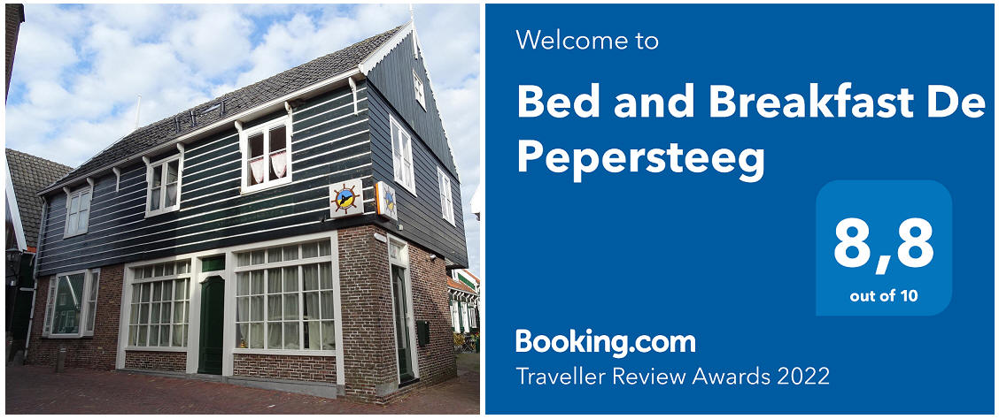 B&amp;B 'De Pepersteeg' beoordeeld met een 8,8 door Booking.com