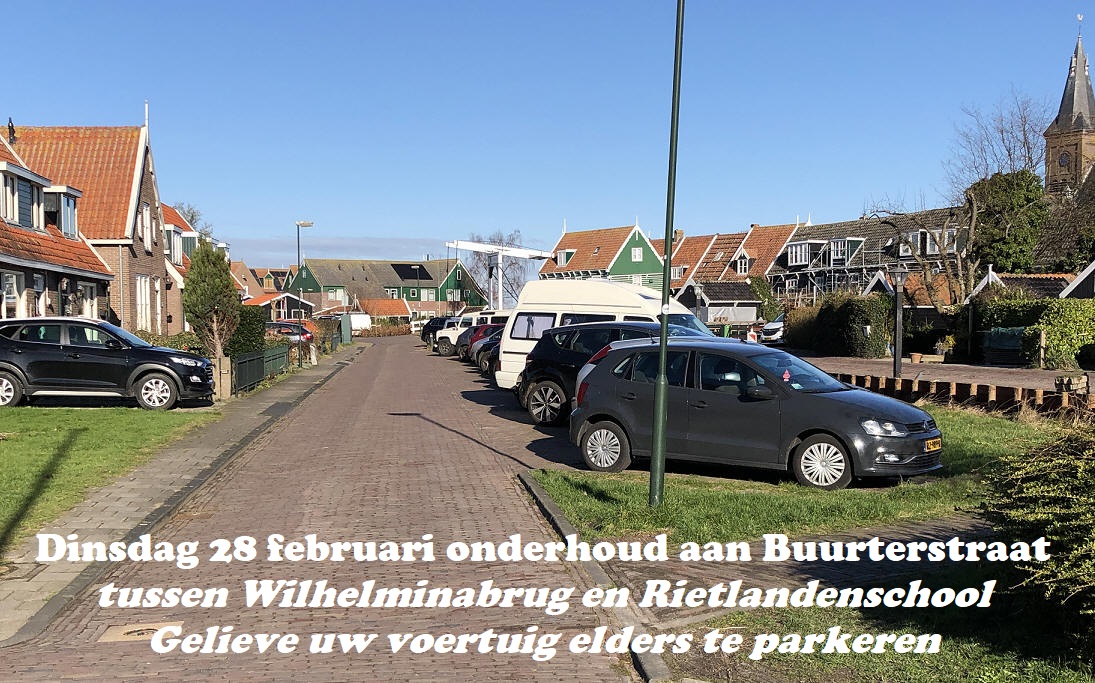 Dinsdag 28 februari onderhoud aan Buurterstraat