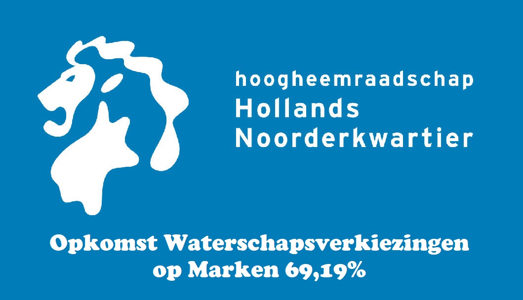 Opkomst Waterschapsverkiezingen op Marken 69,19%