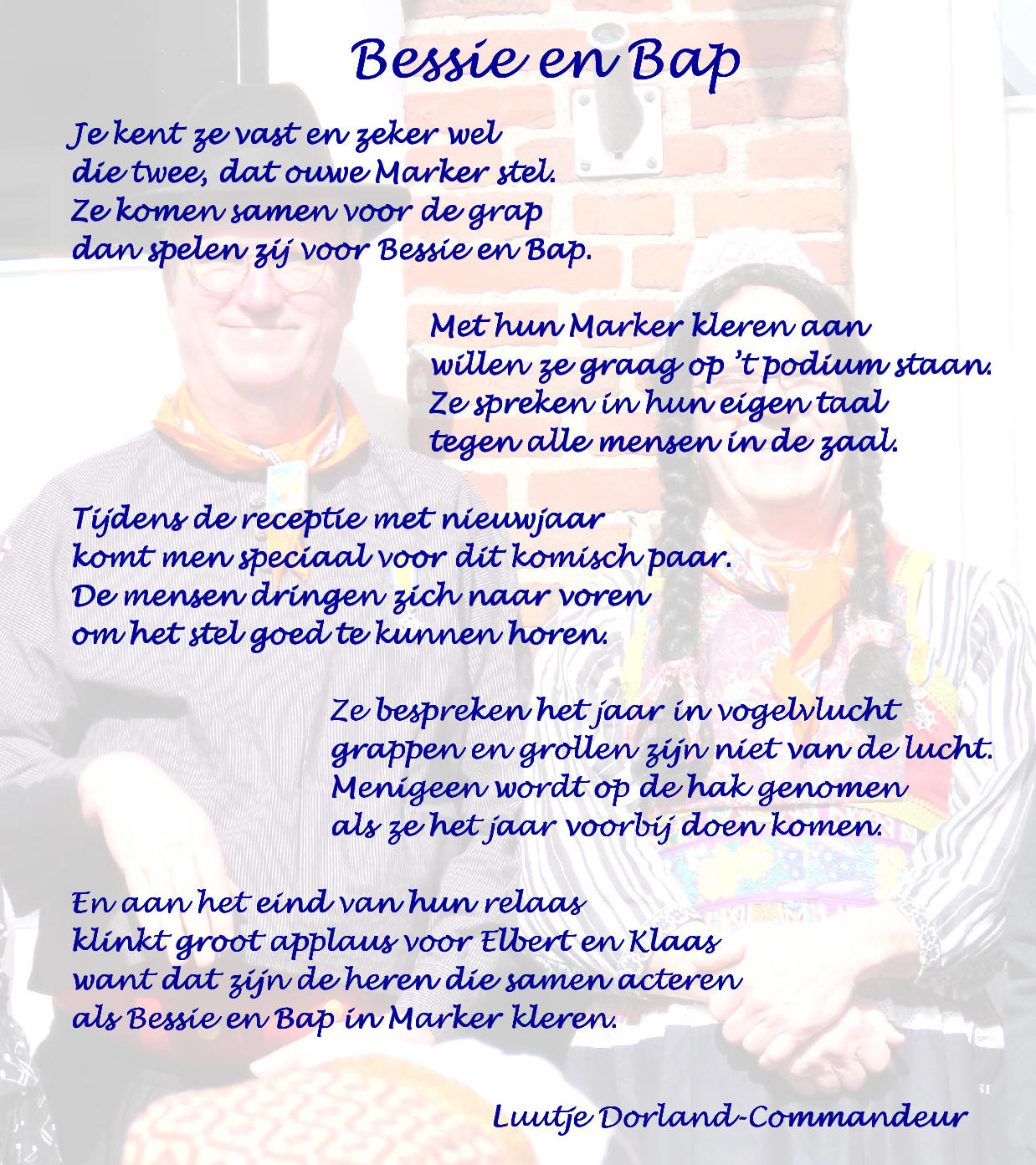 Het gedicht 'Bessie en Bap'