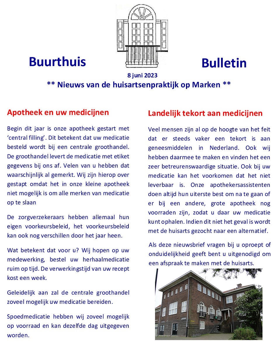 Buurthuis Bulletin juni 2023