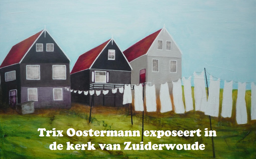 Trix Oostermann exposeert in de kerk van Zuiderwoude