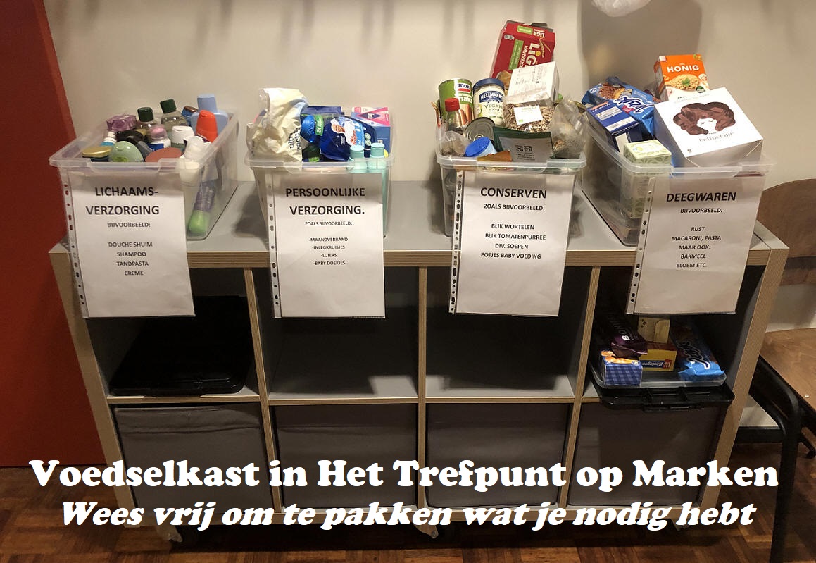 Voedselkast in Het Trefpunt op Marken