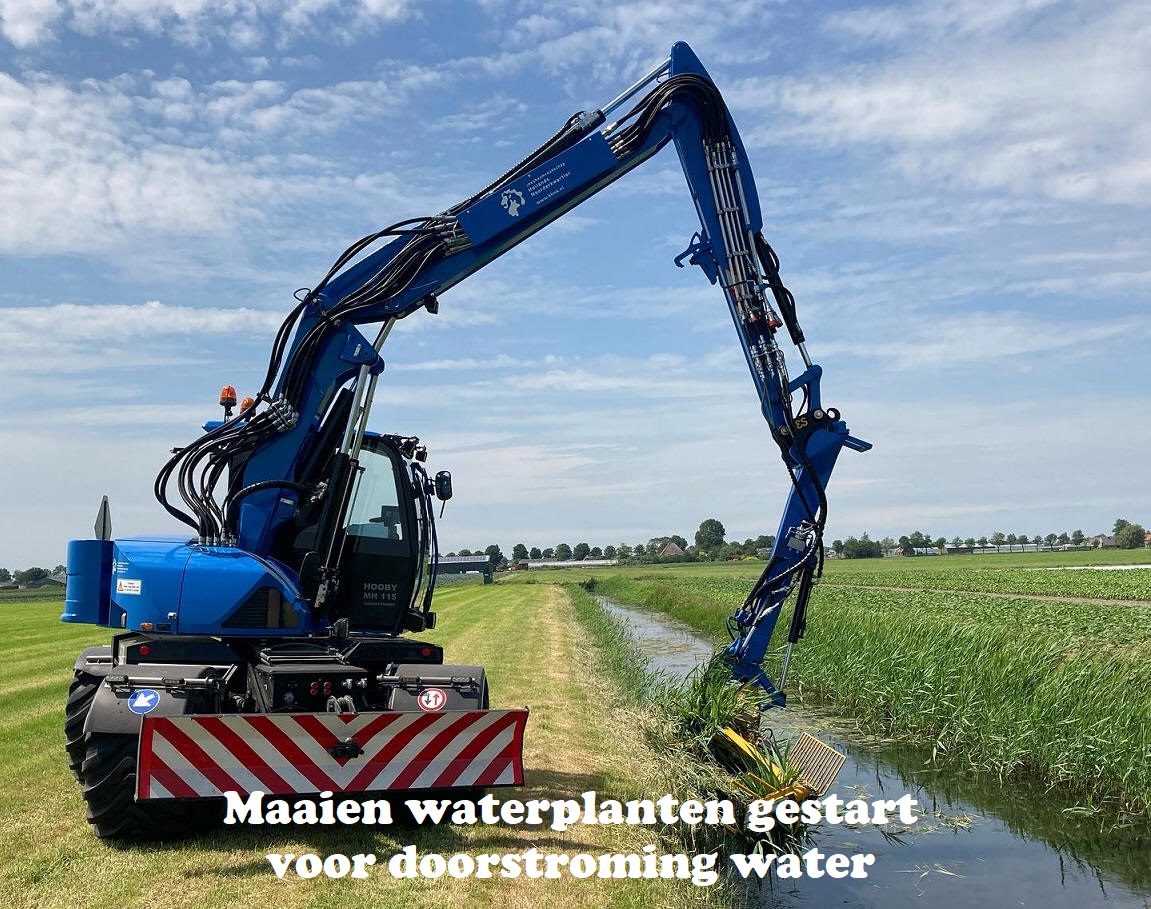 Maaien waterplanten gestart voor doorstroming water