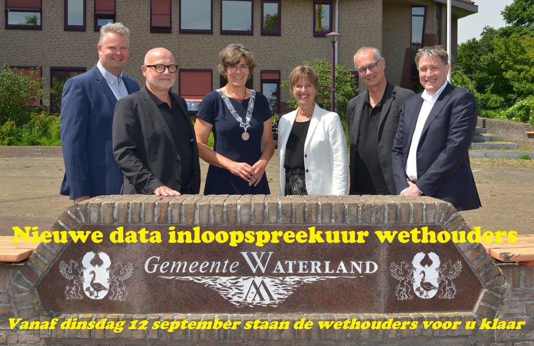 Nieuwe data inloopspreekuur wethouders gemeente Waterland