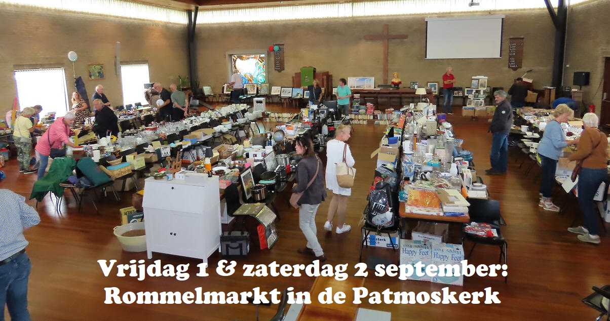 Vrijdag 1 &amp; zaterdag 2 september: Rommelmarkt in de Patmoskerk