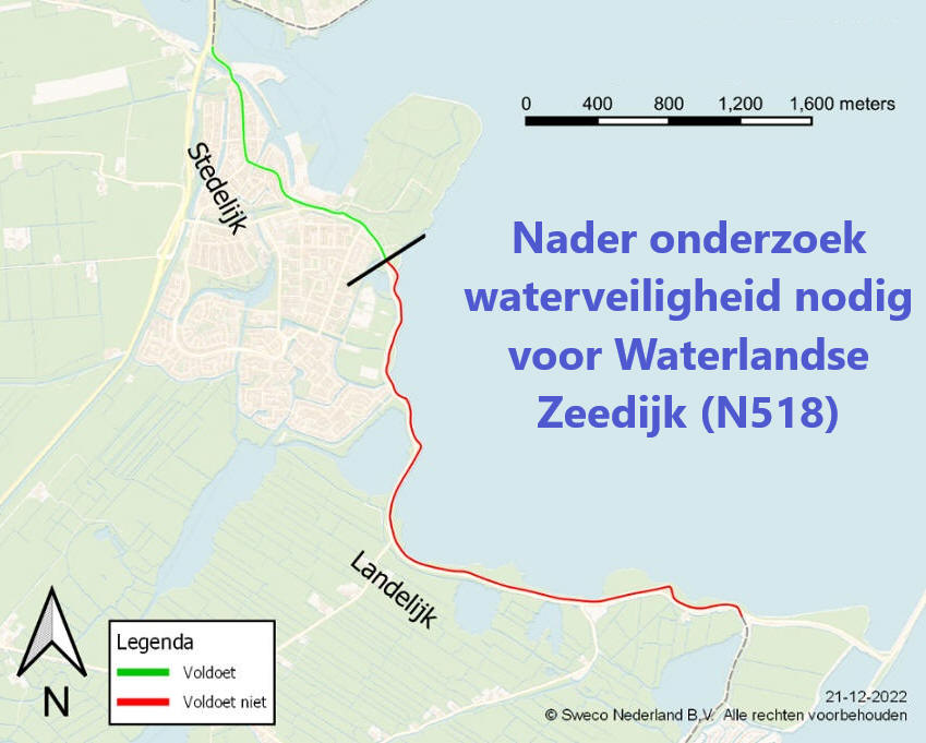 Nader onderzoek waterveiligheid nodig voor Waterlandse Zeedijk (N518)