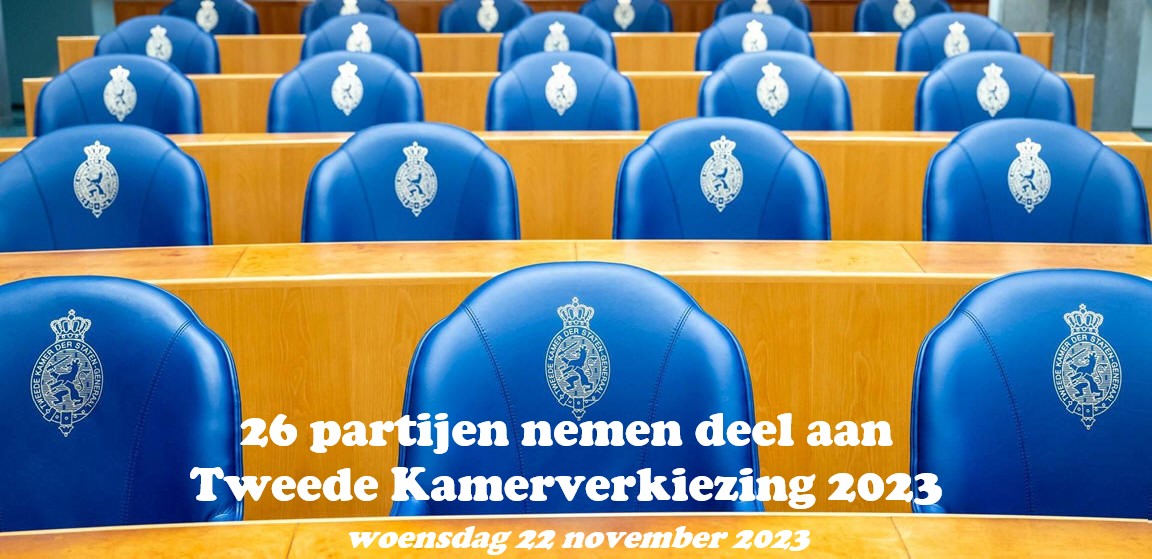 26 partijen nemen deel aan Tweede Kamerverkiezing 2023