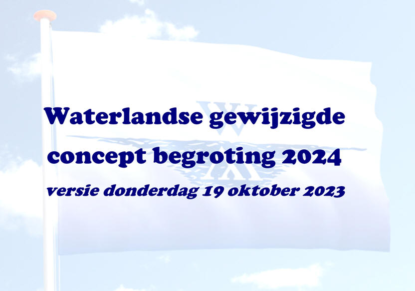 Waterlandse gewijzigde concept begroting 2024