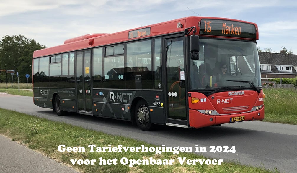 Geen Tariefverhogingen in 2024 voor het Openbaar Vervoer