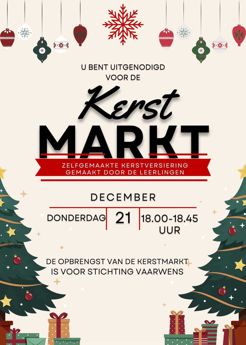 Uitnodiging Kerstmarkt op Rietlandenschool