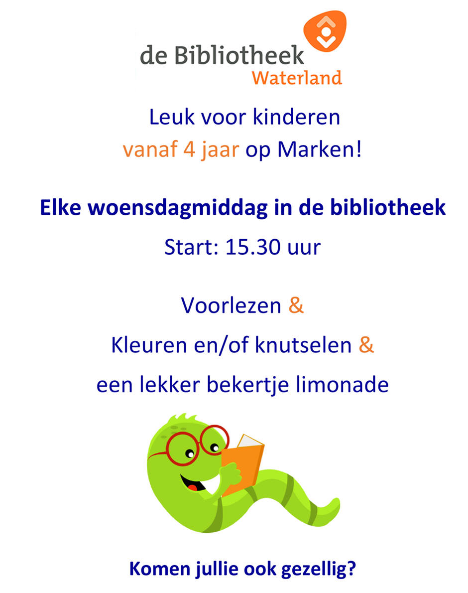 Een leuke kinderactiviteit elke woensdag in Bibliotheek Marken