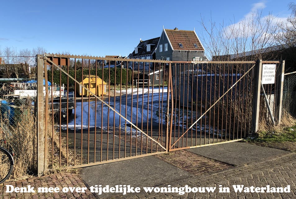 Denk mee over tijdelijke woningbouw in Waterland