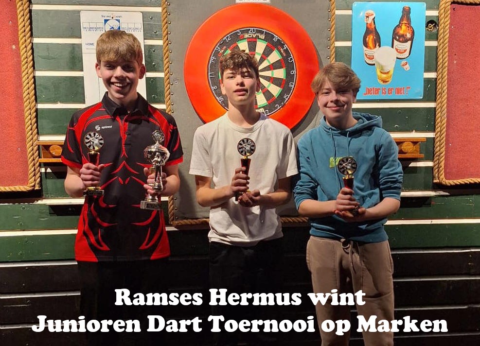 Ramses Hermus wint Junioren Dart Toernooi op Marken