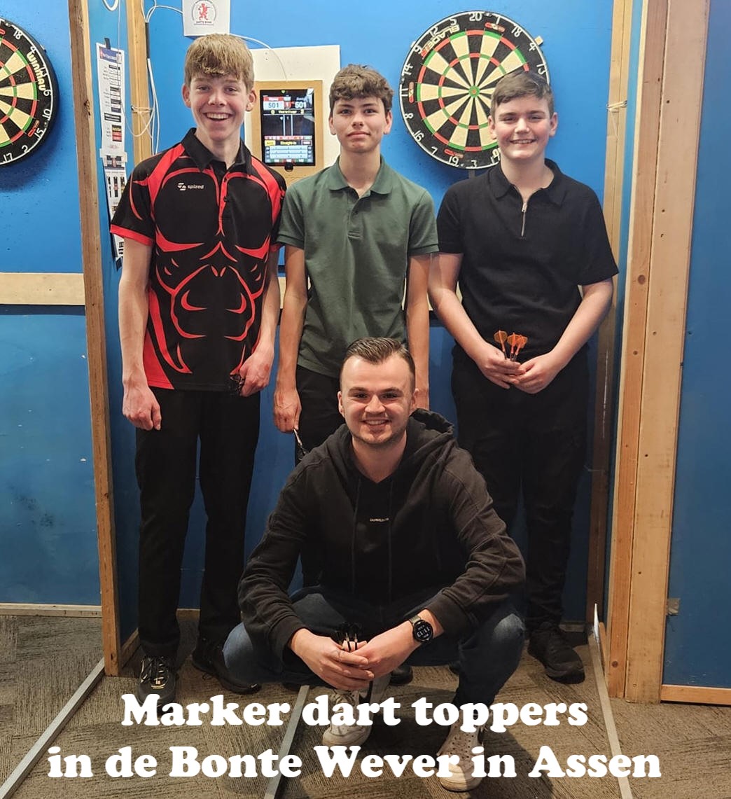 Marker dart toppers in de Bonte Wever in Assen