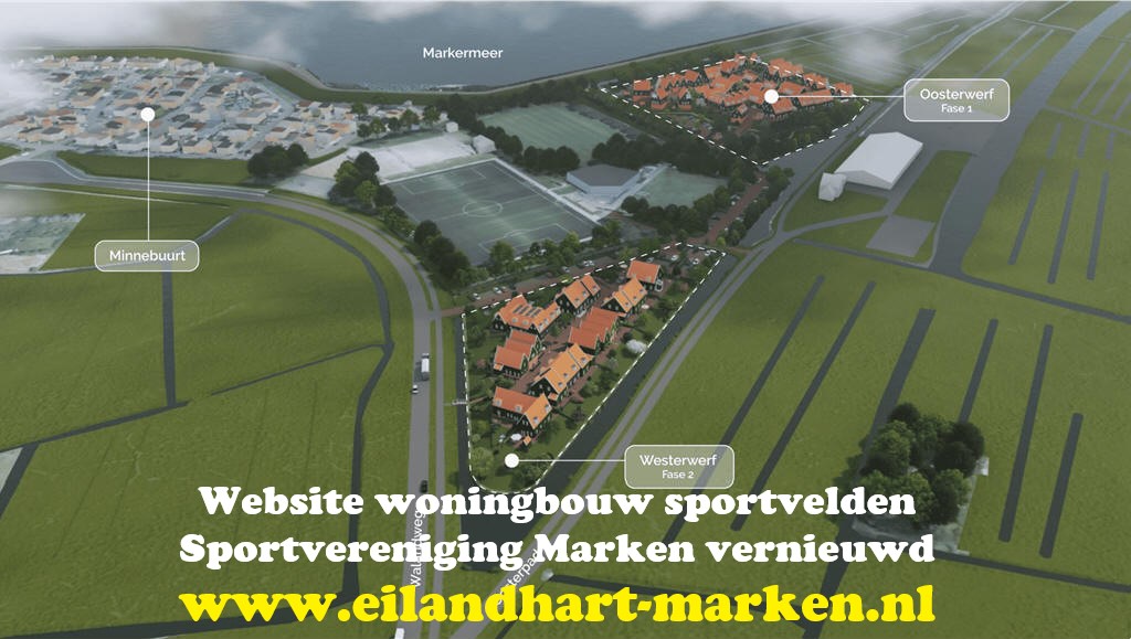 Website woningbouw sportvelden Sportvereniging Marken vernieuwd