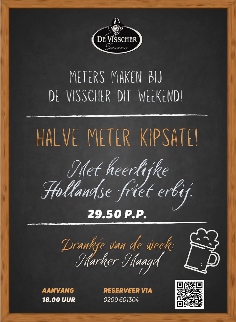 Dit weekend bij 'De Visscher': Halve meter Kipsaté!