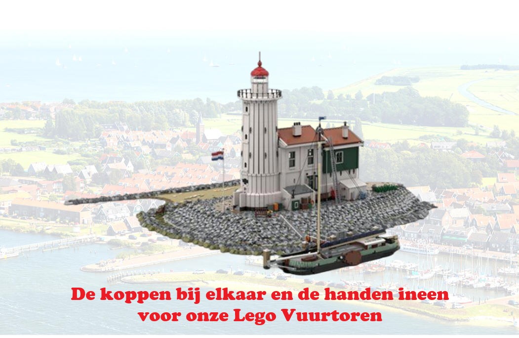 De koppen bij elkaar en de handen ineen voor onze Lego Vuurtoren