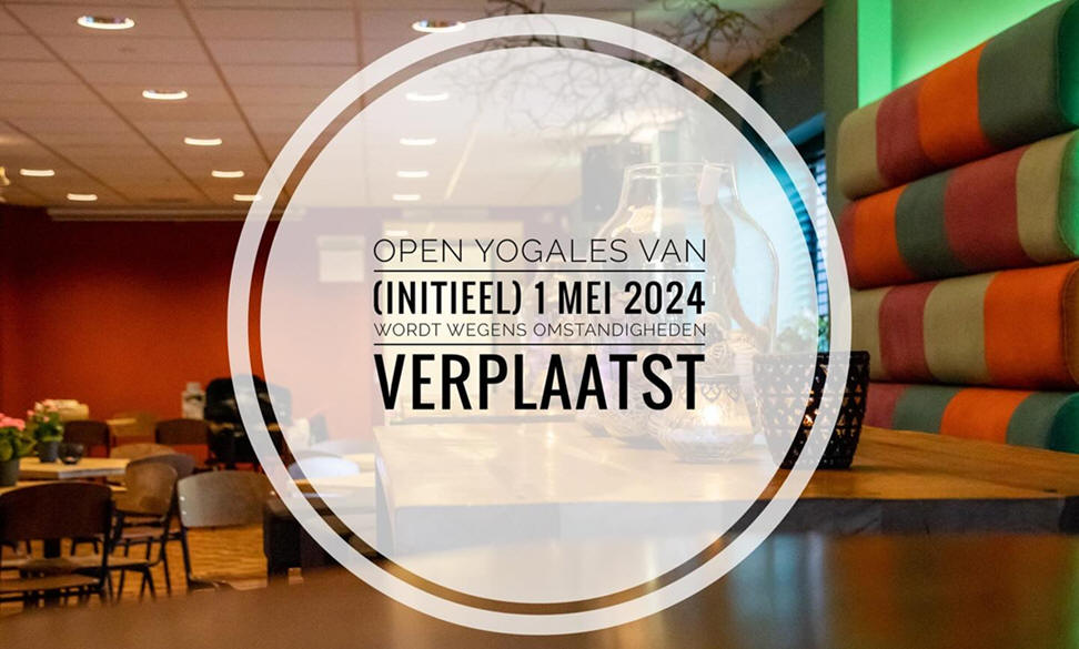 Open yogales in Het Trefpunt van woensdag 1 mei vervallen