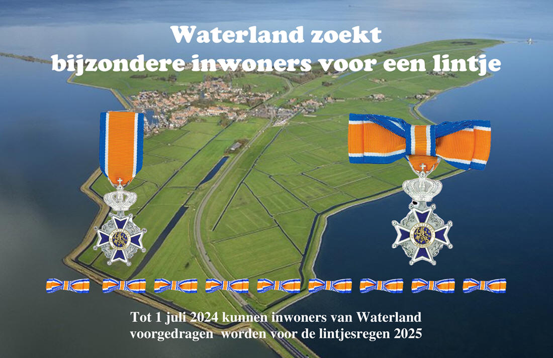 Waterland zoekt bijzondere inwoners voor een lintje