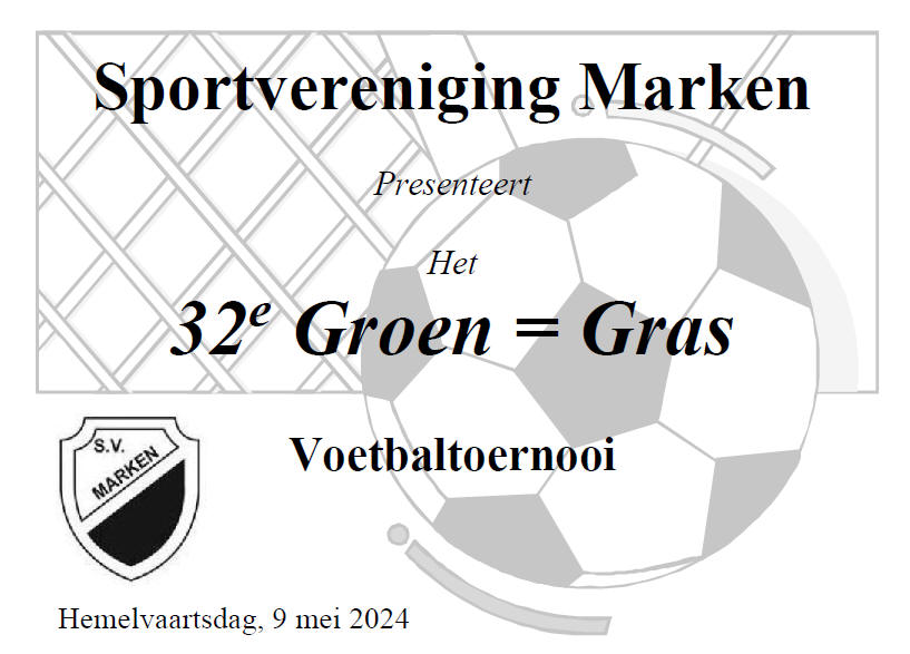 Programma Groen = Gras Voetbaltoernooi 2024