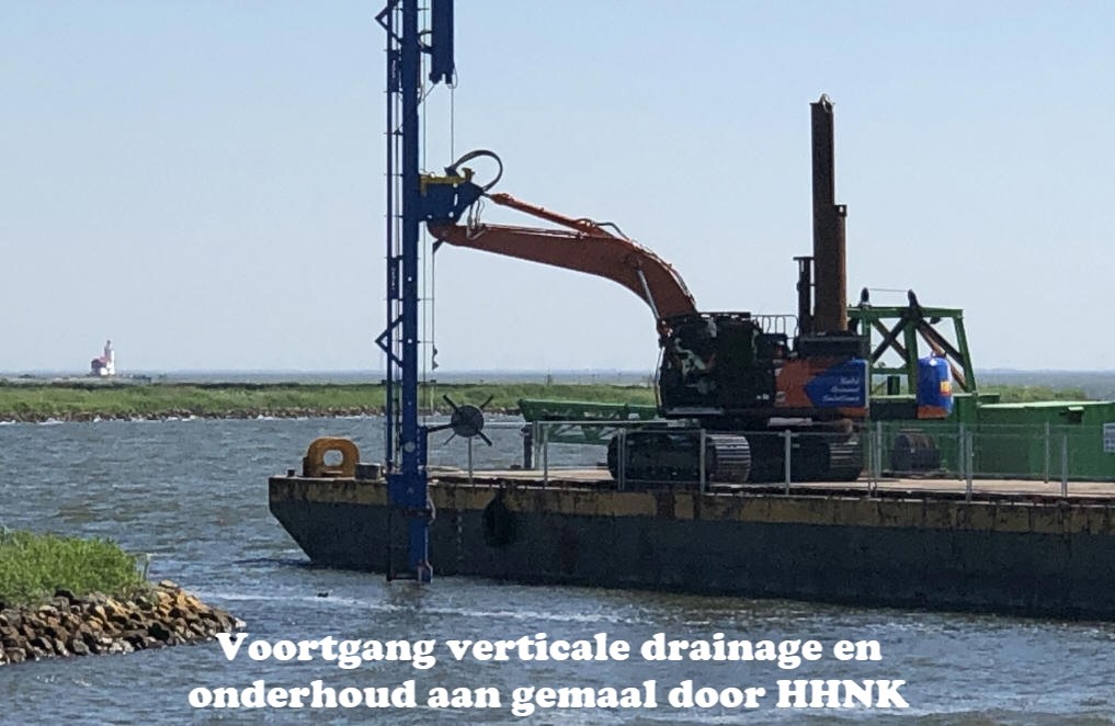 Voortgang verticale drainage en onderhoud aan gemaal door HHNK