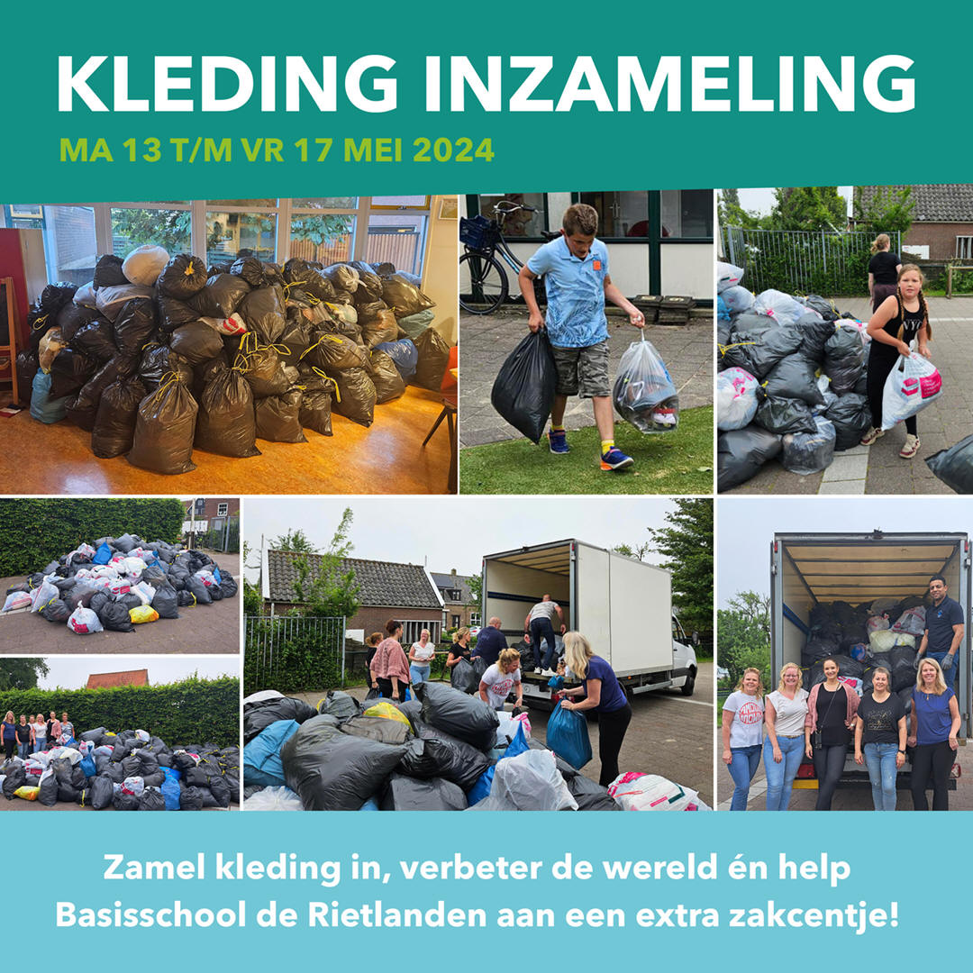 Kledingactie voor Basisschool de Rietlanden GROOT succes