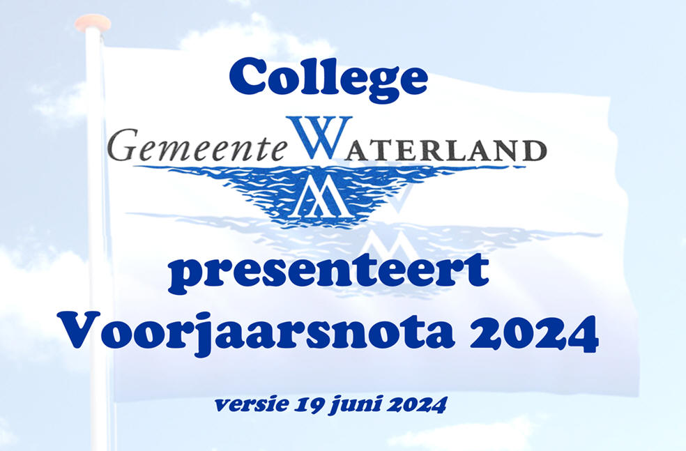 Gewijzigde Voorjaarsnota 2024 gemeente Waterland