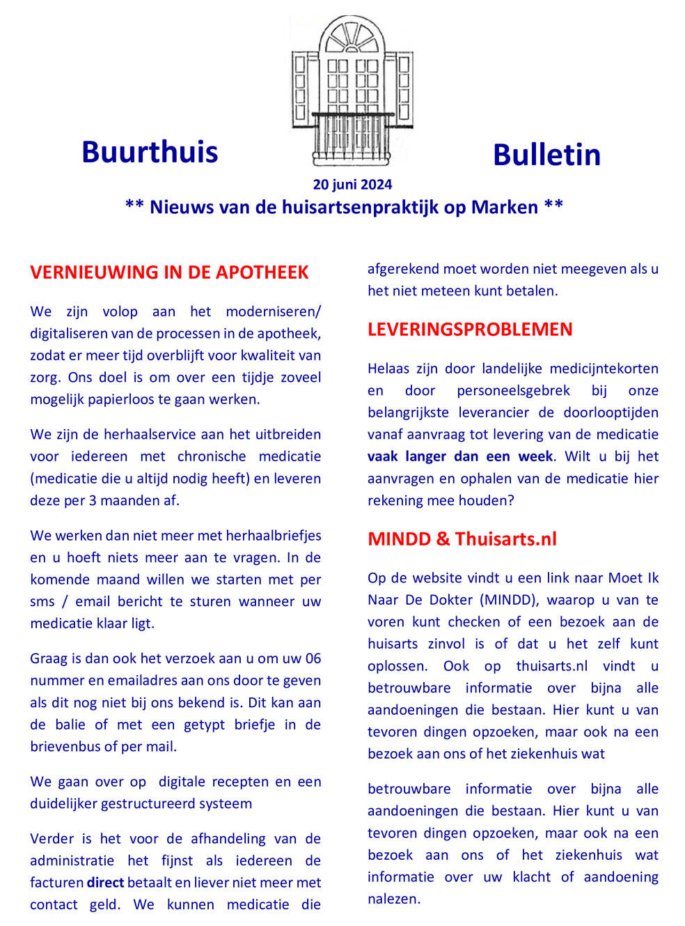 Buurthuis Bulletin juni 2024