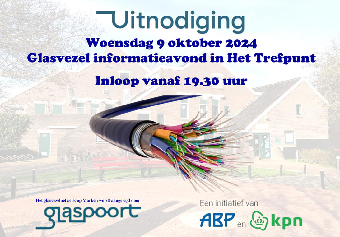 Woensdag 9 oktober: Glasvezel informatieavond in Het Trefpunt