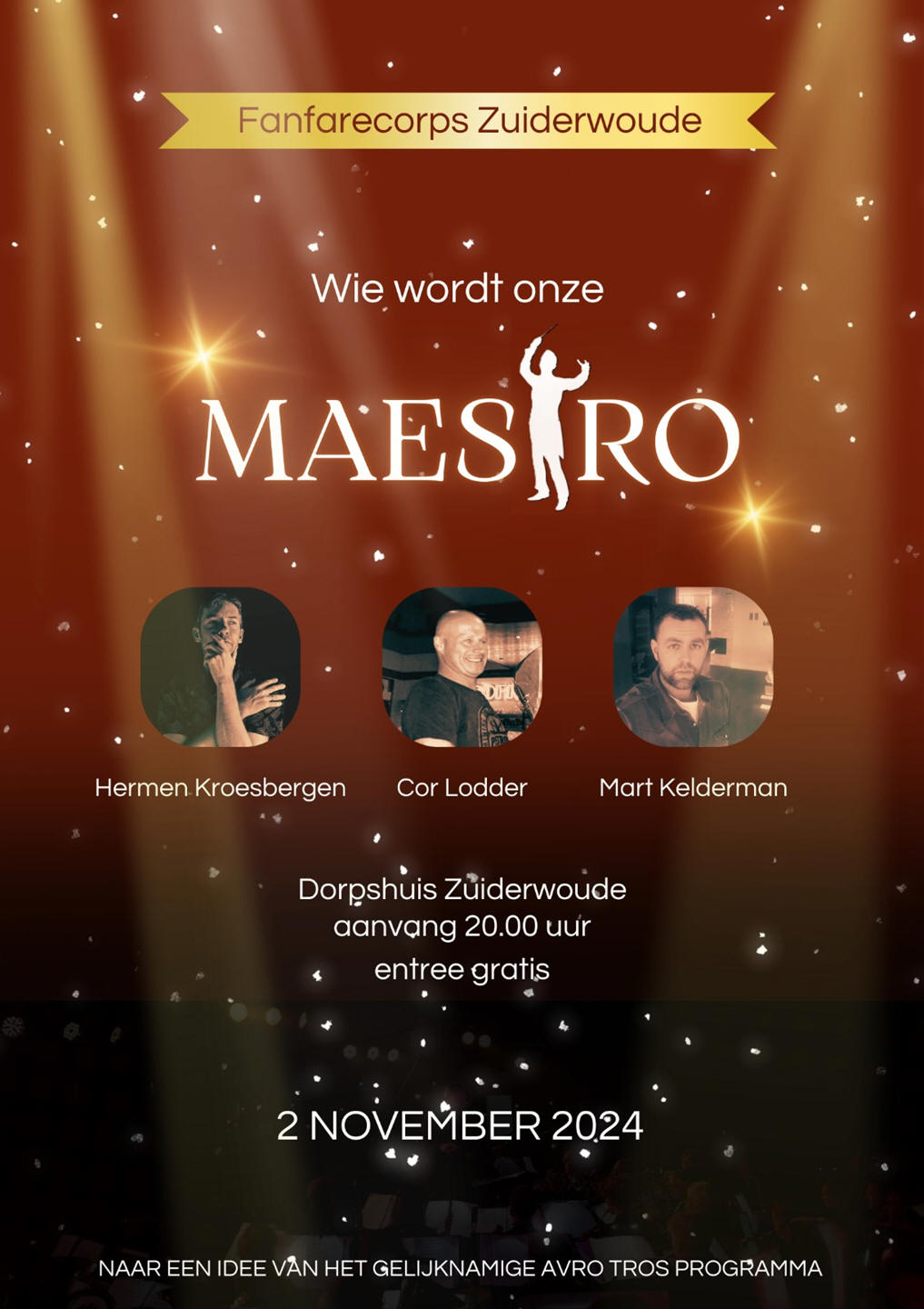 Fanfarecorps Zuiderwoude organiseert 'Maestro'