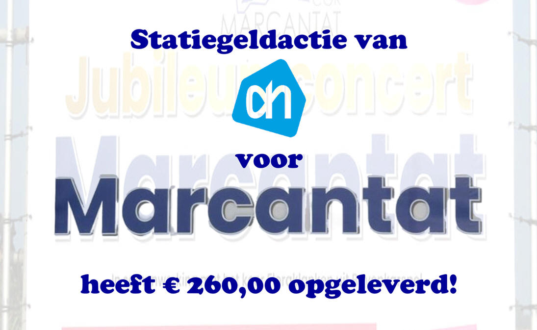 Statiegeldactie AH levert € 260,00 op voor Marcantat