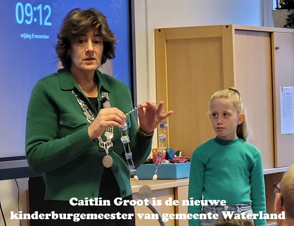 Caitlin Groot is de nieuwe kinderburgemeester van gemeente Waterland