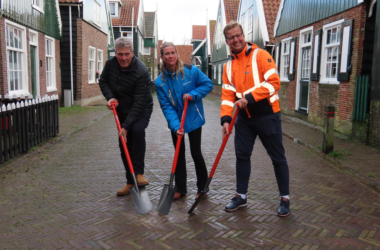 Officiële startschot gegeven voor het glasvezel project op Marken