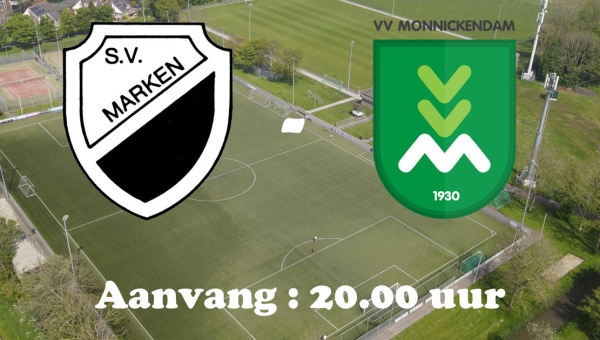 Dinsdag 3 december : Oefenwedstrijd S.V. Marken - V.V. Monnickendam