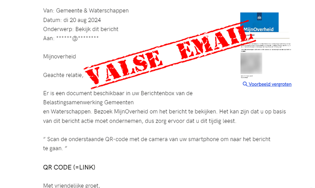 Let op: Nepmail uit naam van gemeenten en waterschappen.