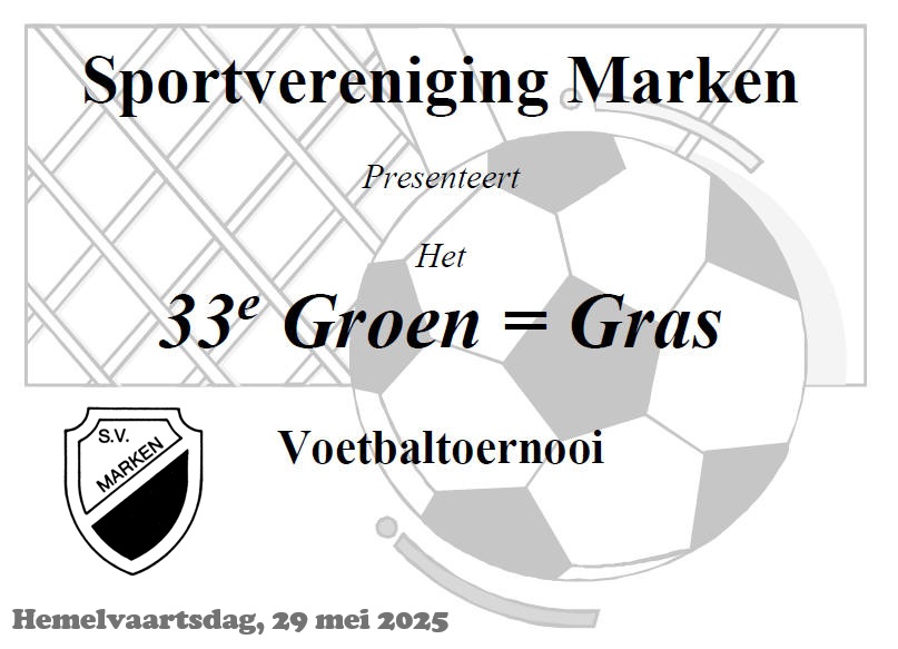 Programma Groen = Gras Voetbaltoernooi 2025