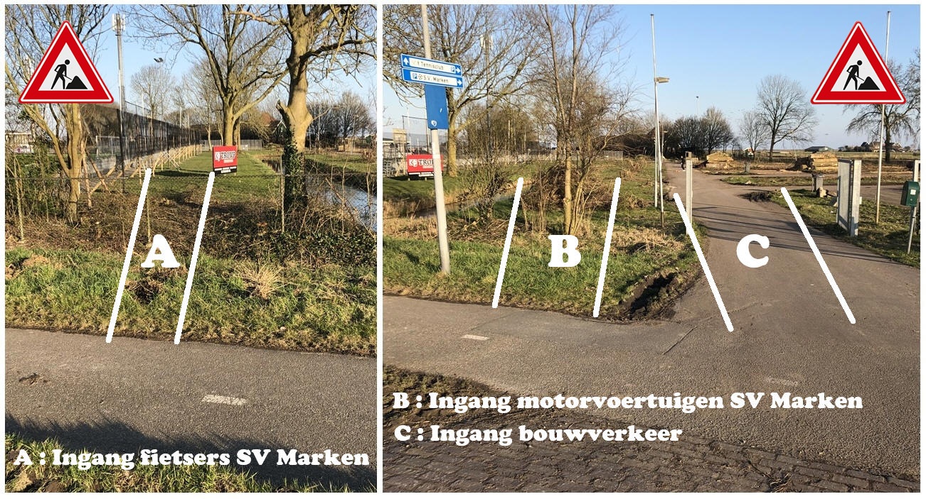 Binnenkort gewijzigde ingangen Sportvereniging Marken