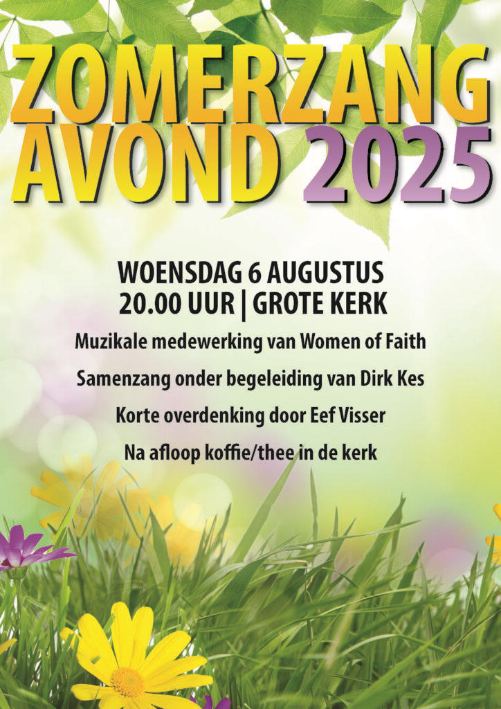 Woensdag 6 augustus: Zomerzangavond 2025