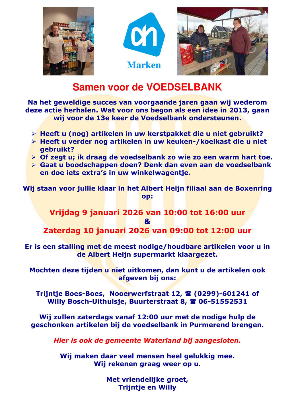 Samen voor de VOEDSELBANK